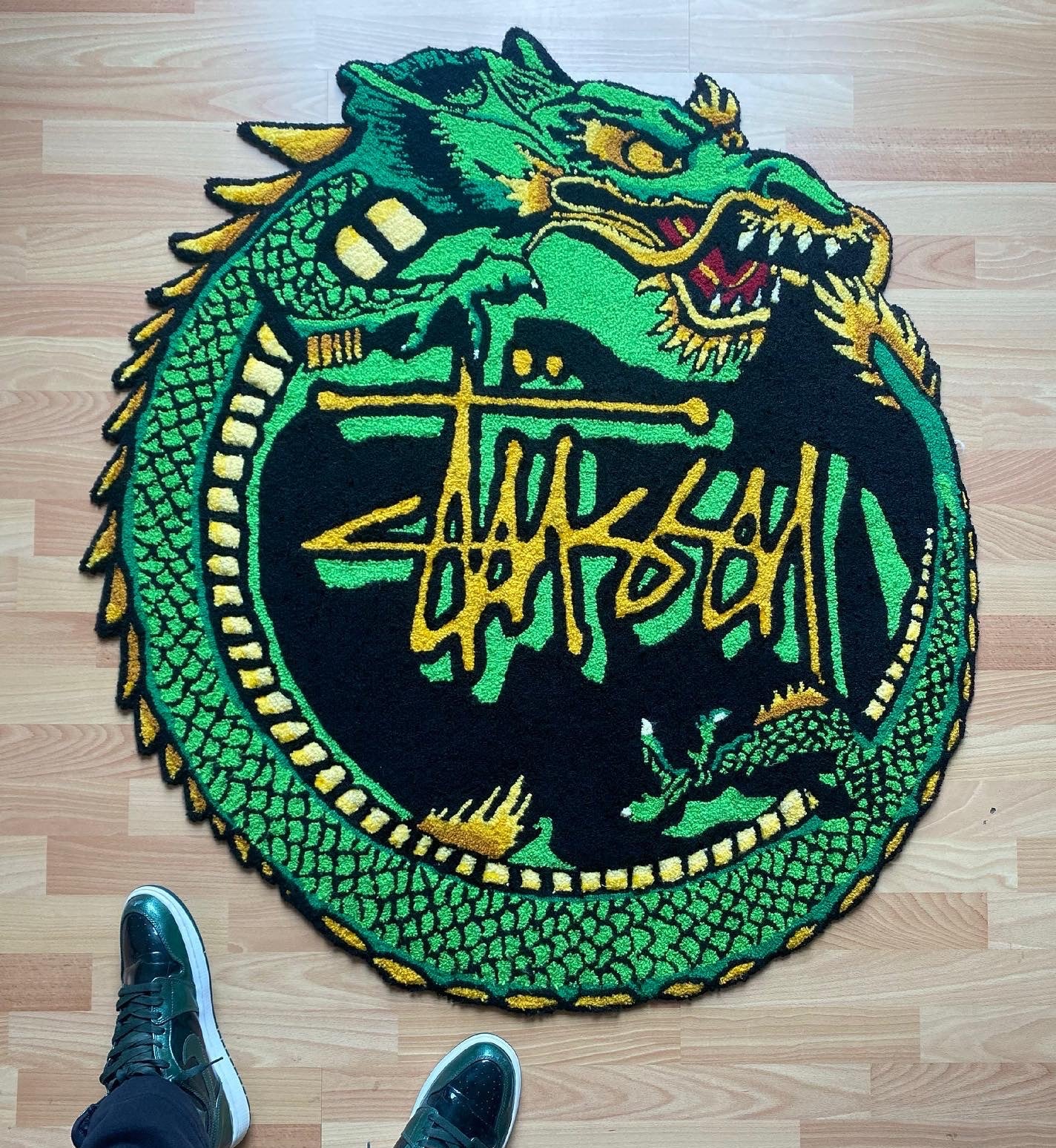 STUSSY VINTAGE DRAGON' HANDTUFTED RUG