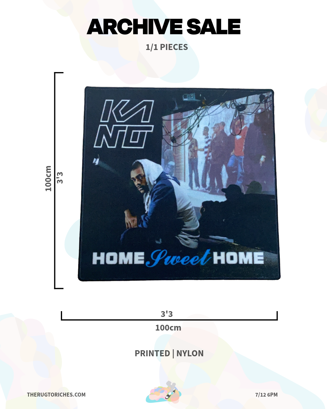 ‘KANO - HOME SWEET HOME’ PRINTED RUG