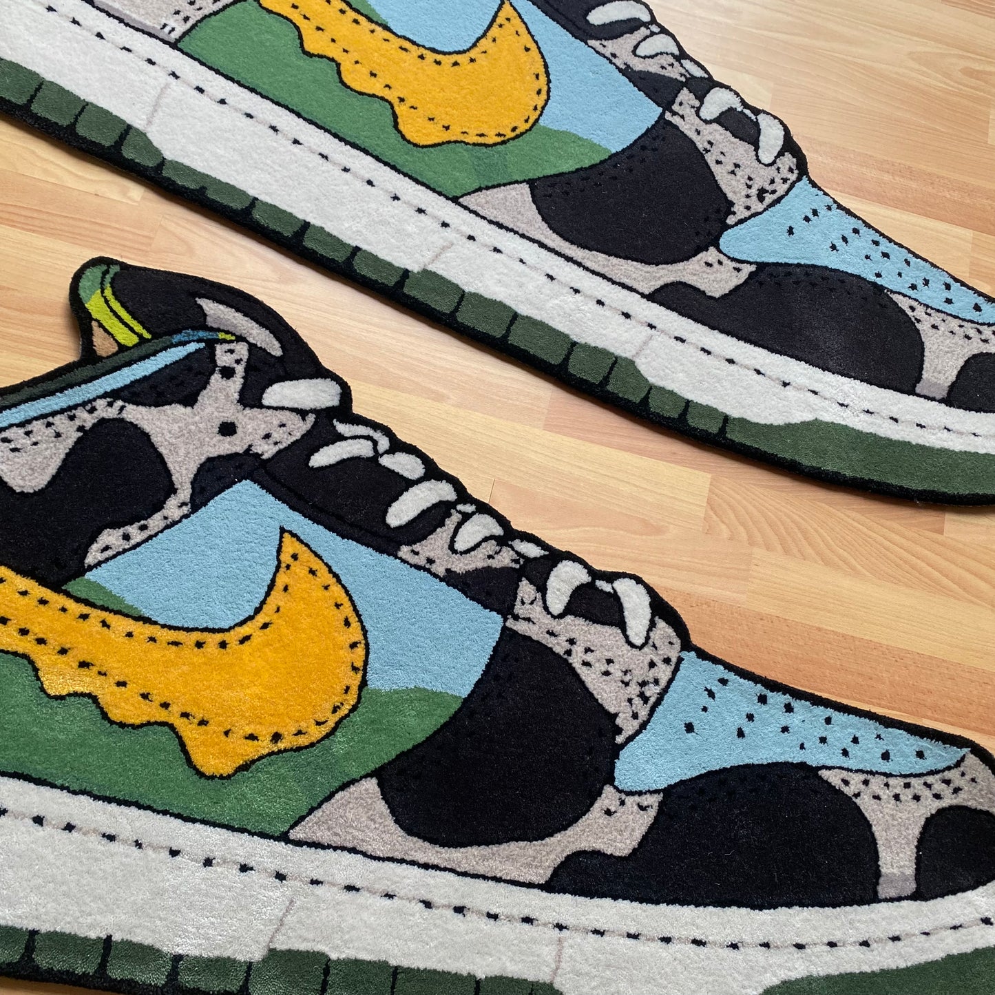 ‘BEN AND JERRY NIKE DUNKS' HANDTUFTED RUG