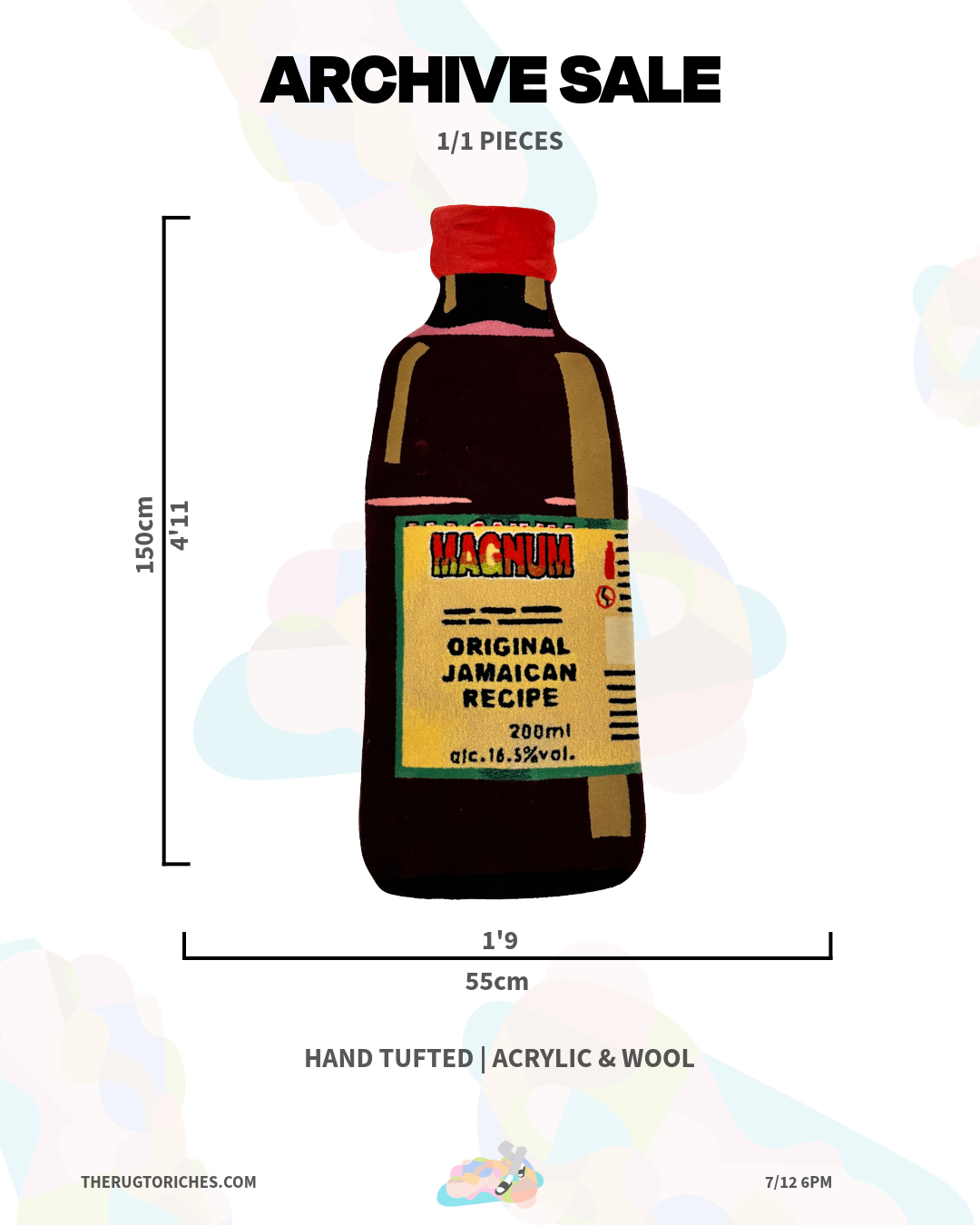 ‘MAGNUM BOTTLE’ HANDTUFTED RUG