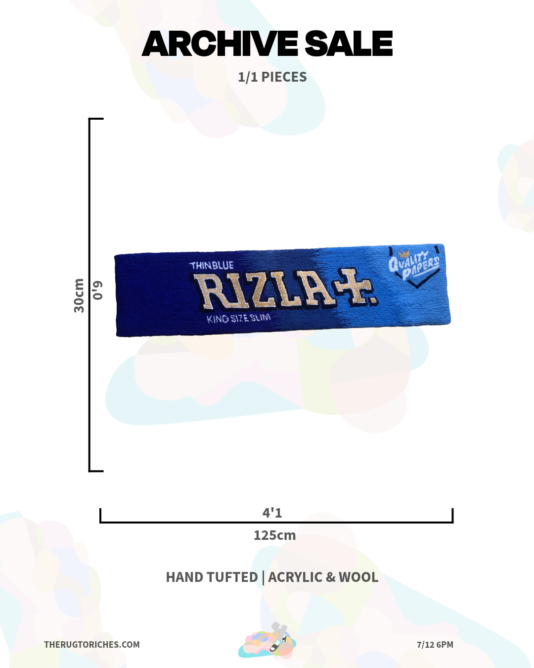 ‘RIZLA BLUE’ HANDTUFTED RUG