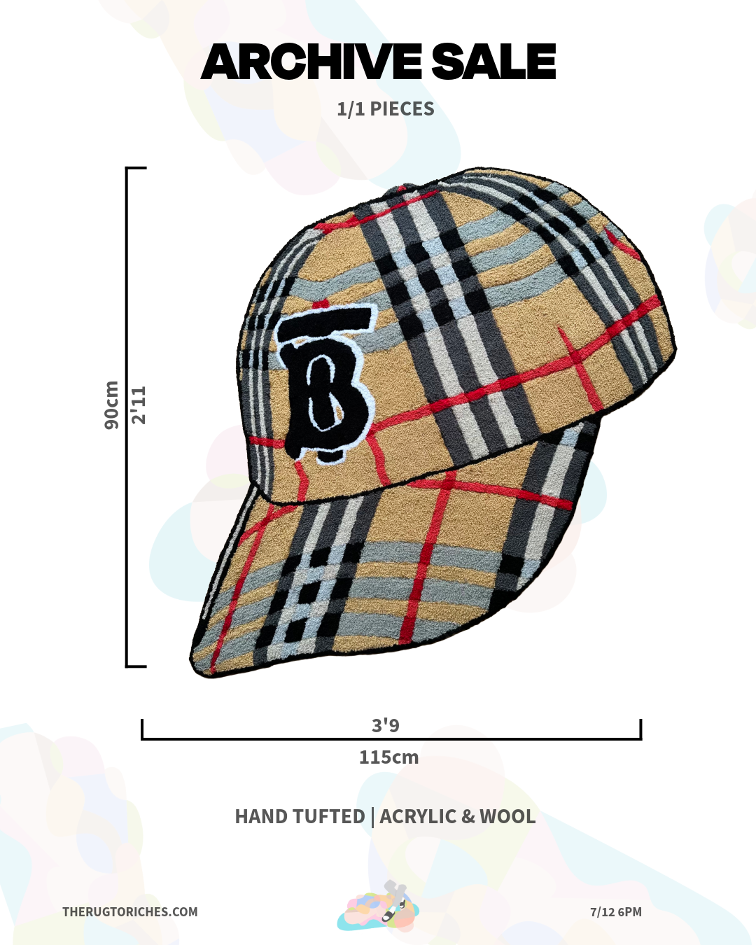 ‘BURBERRY CAP’ HANDTUFTED RUG