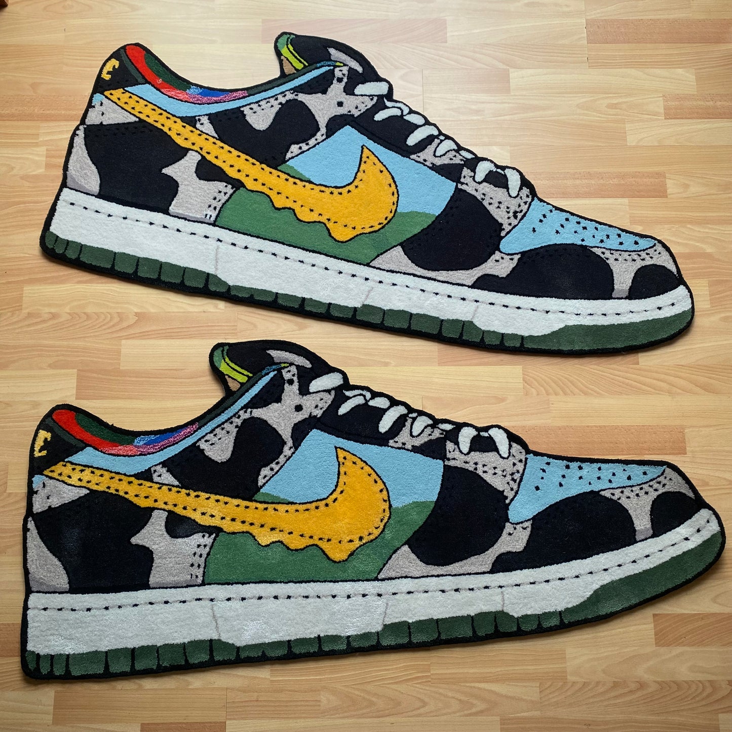 ‘BEN AND JERRY NIKE DUNKS' HANDTUFTED RUG