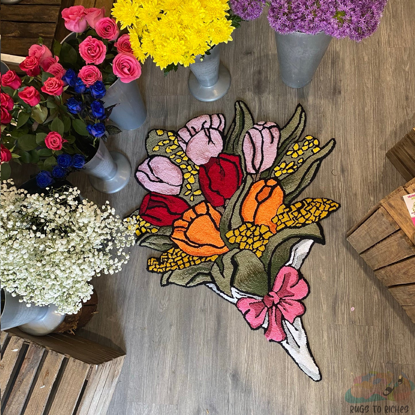 ‘FLOWER BOUQUET’ HANDTUFTED RUG