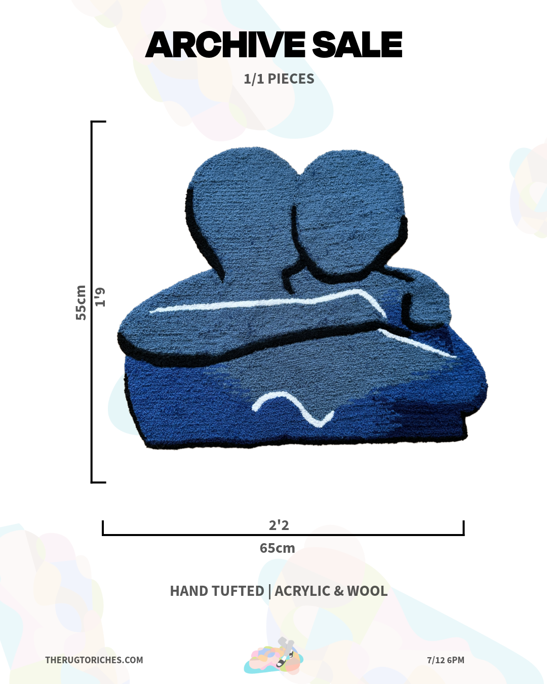 ‘HUGGING EMOJI’ HANDTUFTED RUG