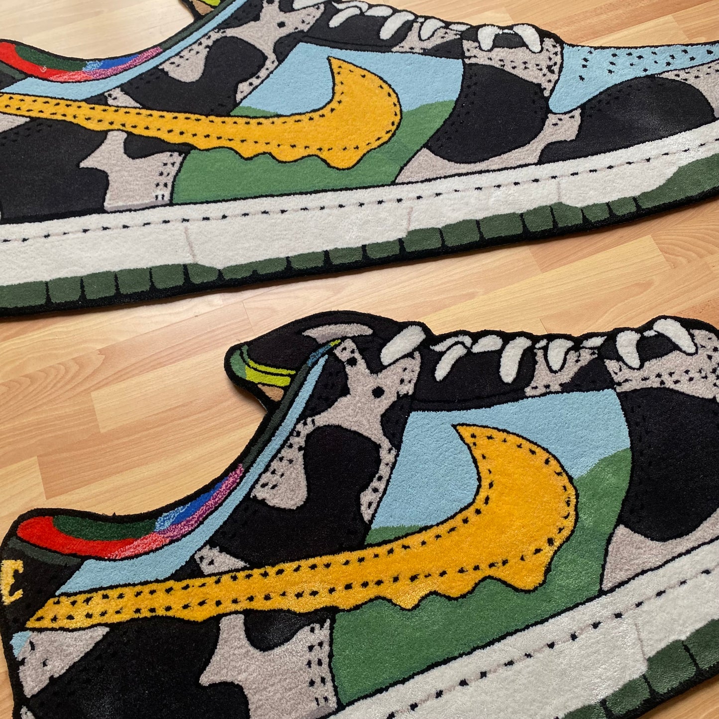 ‘BEN AND JERRY NIKE DUNKS' HANDTUFTED RUG